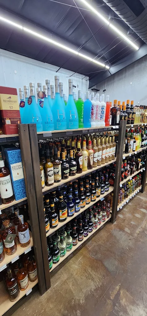 Premium spirits wall at Trenton Liquors