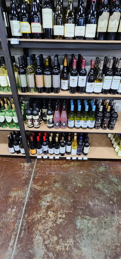 Wall of wine bottles at Trenton Liquors